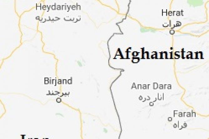 iran afghanistan map