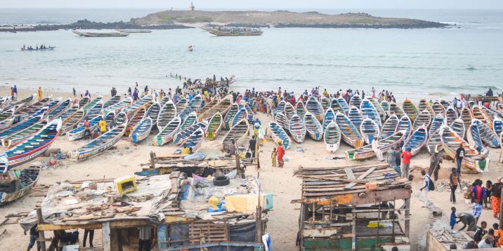 Fishing boats in Yoff, Dakar, jbdodane